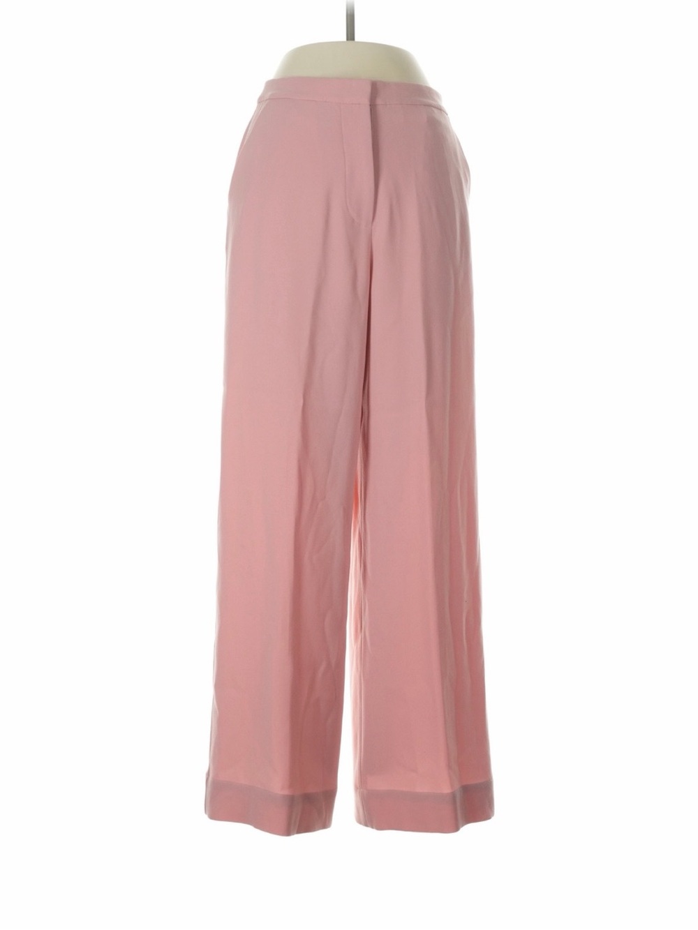 NWOT Elizabeth & James Rust Coral Pink Silk High-Waisted Wide-Leg Pants